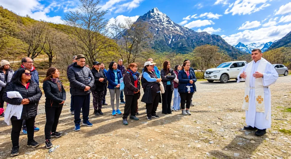 Padre Romano en monte Olivia 